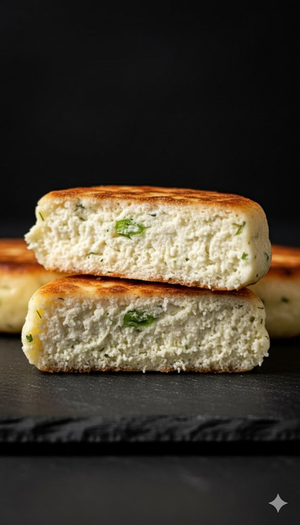 Savory Soft Cheese Syrniki with Suluguni & Herbs, (5 pcs, frozen)