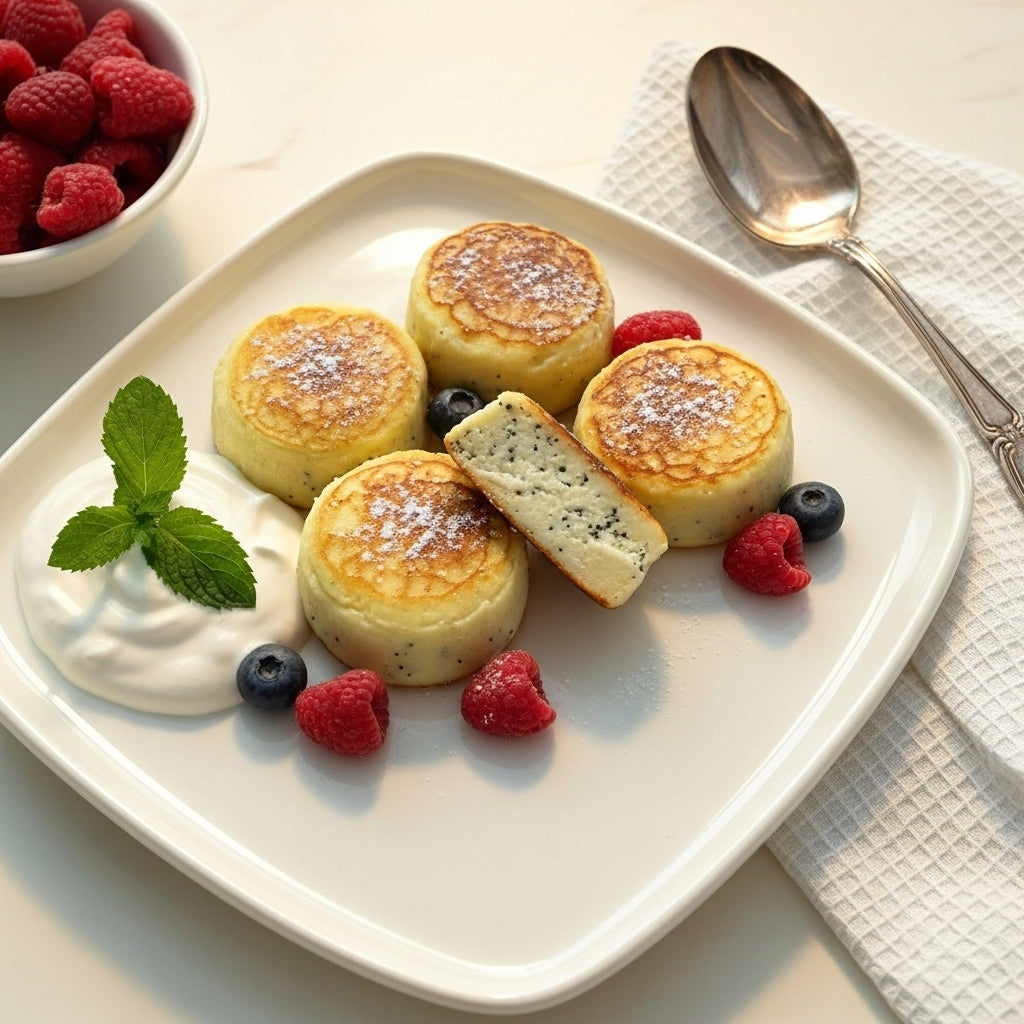 Soft Cheese Syrniki with Poppy, 5 pcs (frozen)