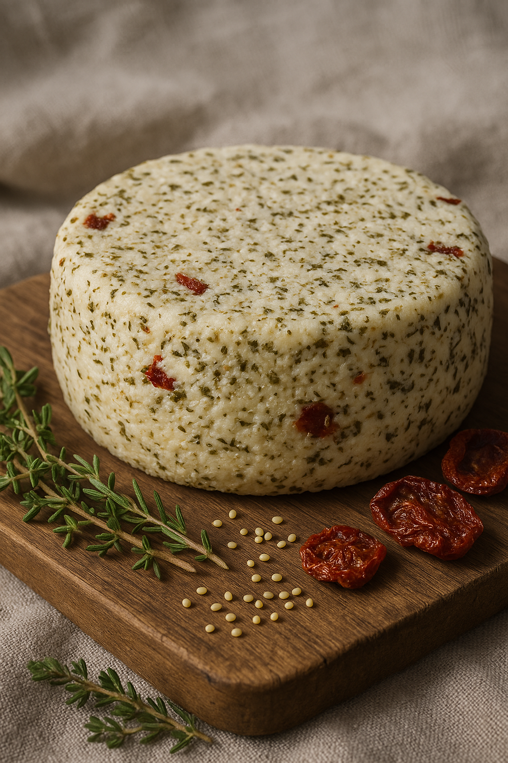 Adygean Cheese with Provencal Herbs & Sun-Dried Tomatoes, 1 lb