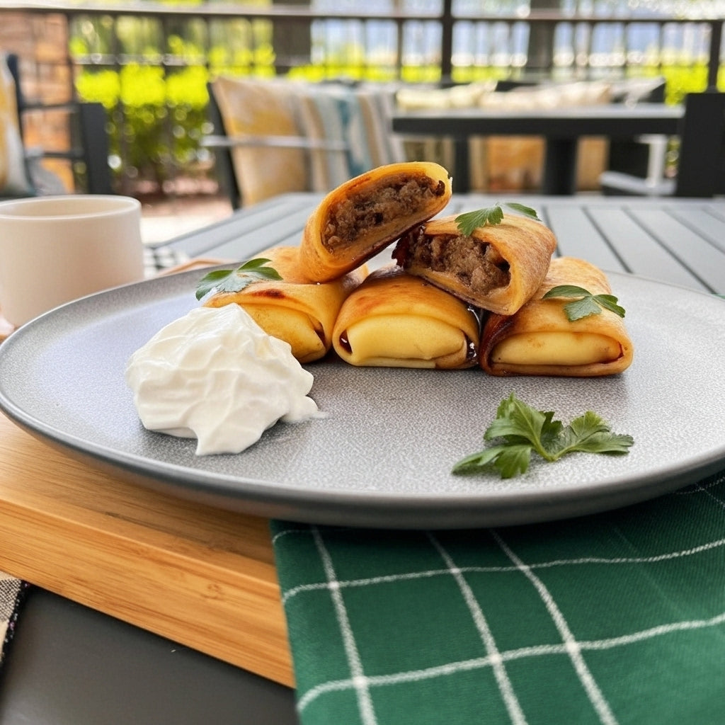 Meat-Filled Crepes (Blini), 5 pcs